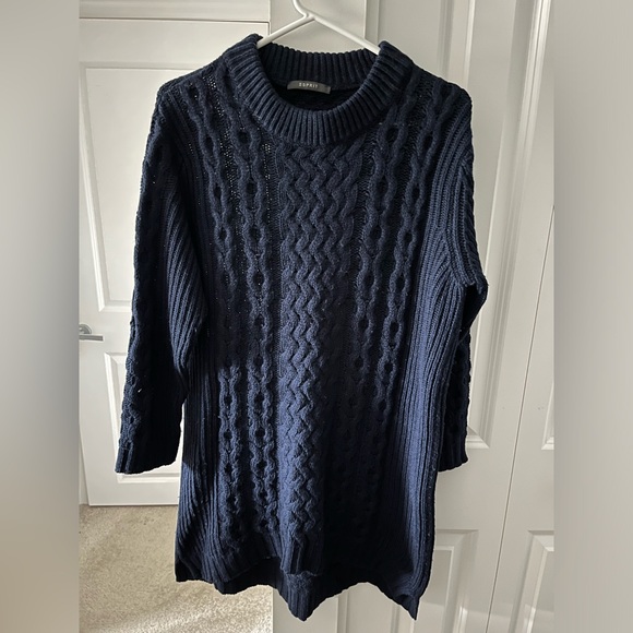 Esprit | Navy Cable Knit Sweater Dress | Size Small - Picture 3 of 7